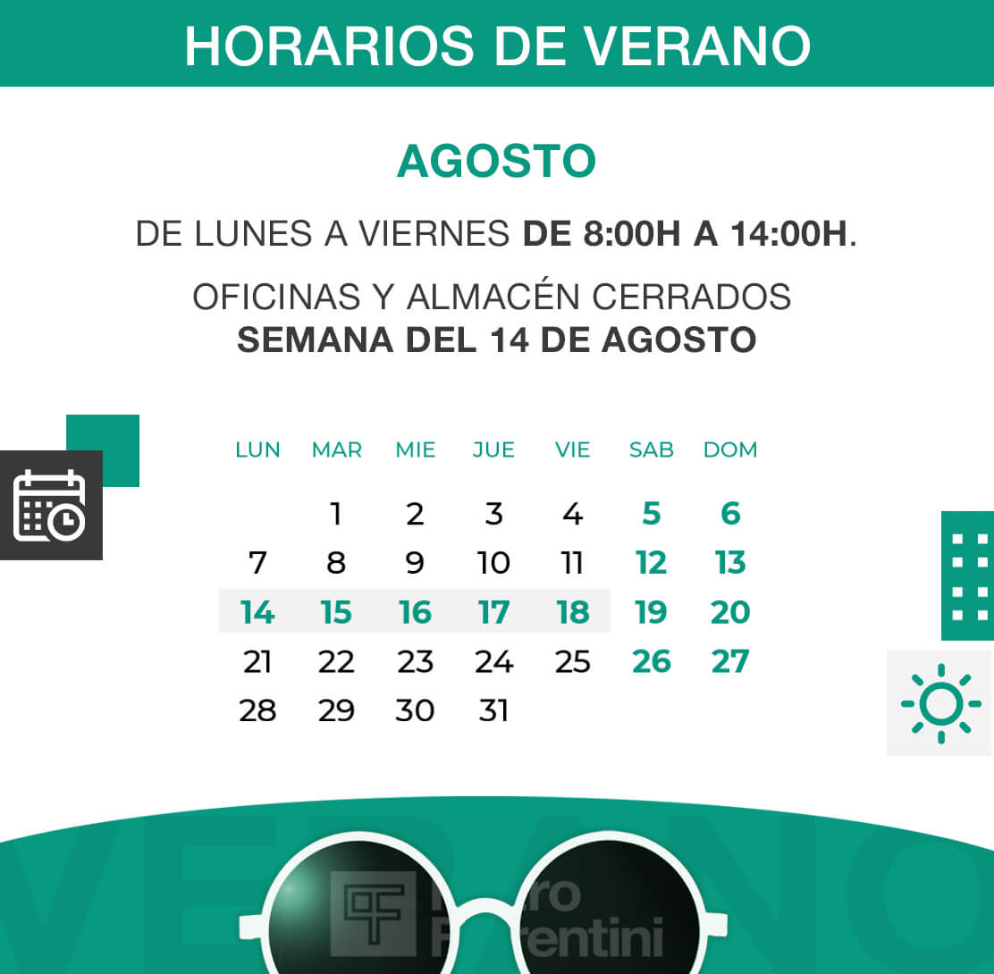 Nuestro horario en agosto