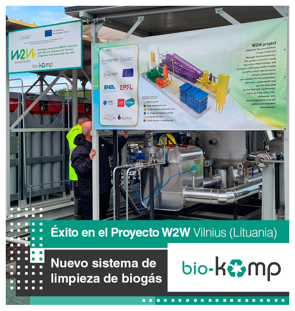 Sistema de limpieza de biogás de Biokomp