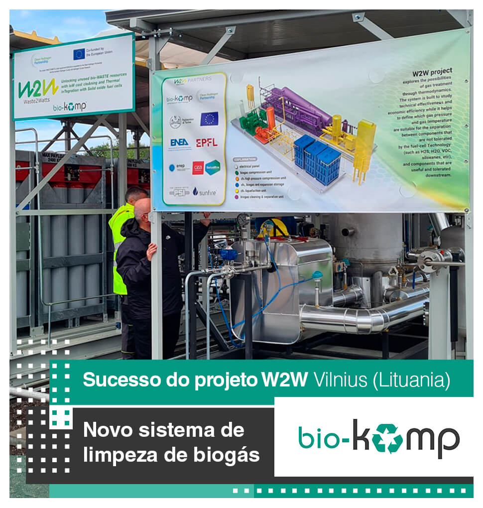 Sistema de limpeza de biogás Biokomp