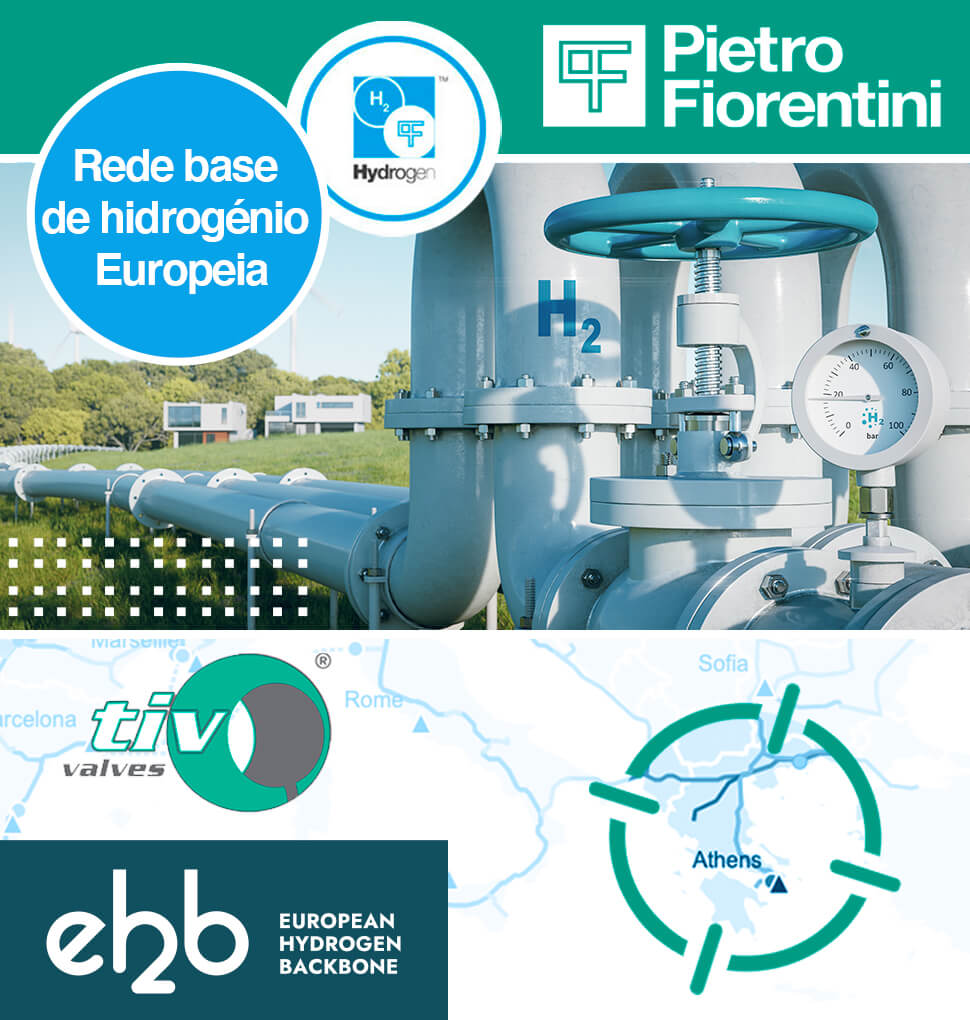 Válvulas de esfera Pietro Fiorentini para a rede base de hidrogénio Europeia